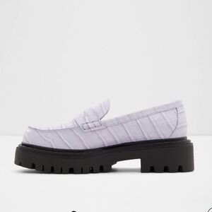NEW Aldo Big Strut Penny Loafer lavender Size 9